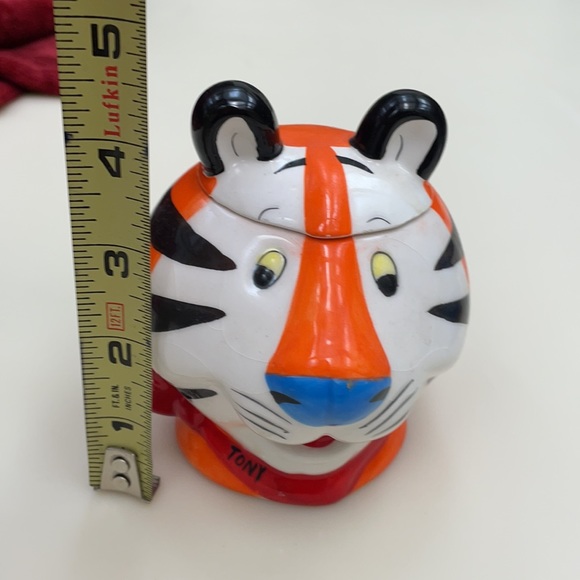 Vintage 2002 Tony the Tiger Ceramic Jar Sugar Bowl with Lid Houston Harvest - Picture 7 of 8